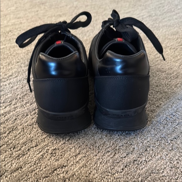 Prada Black Sneakers LIKE NEW. Equivalent to woman's size 9. - Picture 3 of 5